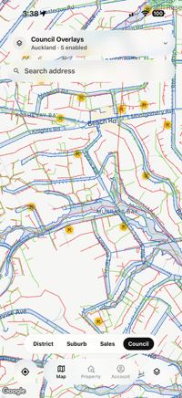 Atlas on iOS: Council overlays on the map